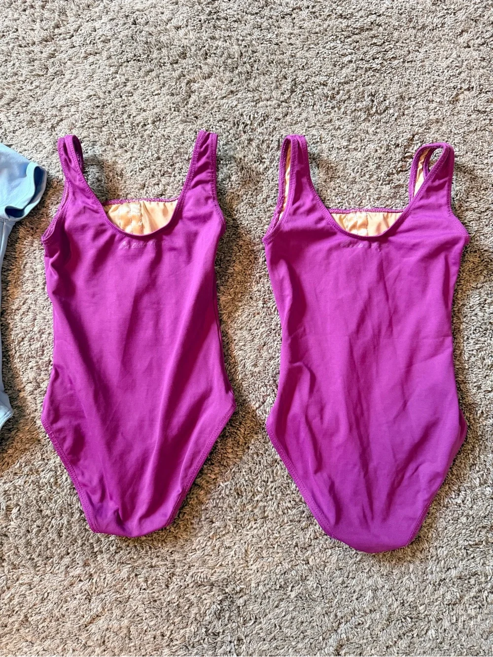 Girl’s One-Piece Leotard - Light Blue and Magenta Size 6